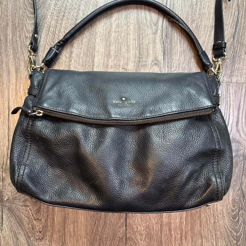 Kate Spade Cobble Hill Manika Black Pebbled Leather Shoulder Bag